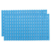 Kuber Industries Bath Mat | PVC Bathroom Mat | Shower Bath Mat | Floor Tub Mat | Bathroom Mud Mat | Anti-Skid Shower Bathroom Mat | JL-01A |Pack of 2| Blue